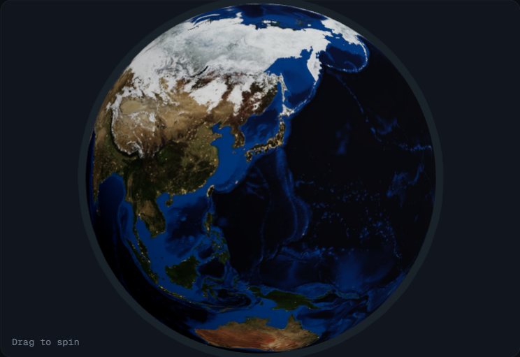 The shared globe with lights standing at countries
